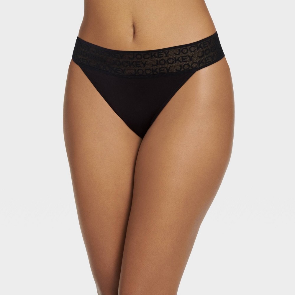 Jockey Generation Soft Touch Thong Panties Womens XL Black Modal NWT
